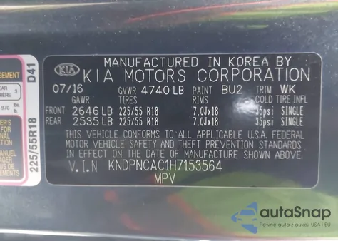 2017 Kia Sportage Ex from USA, damaged, VIN KNDPNCAC1H7153564